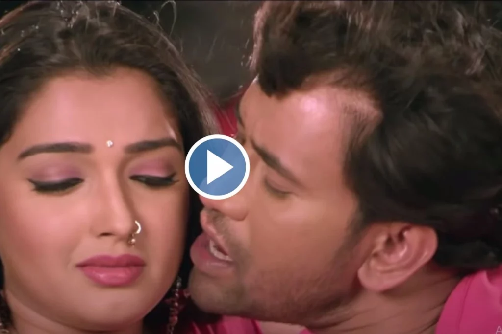 Bhojpuri Sexy Video: Seeing Amrapali in pink sari, Nirhua made mood, crossed the limits