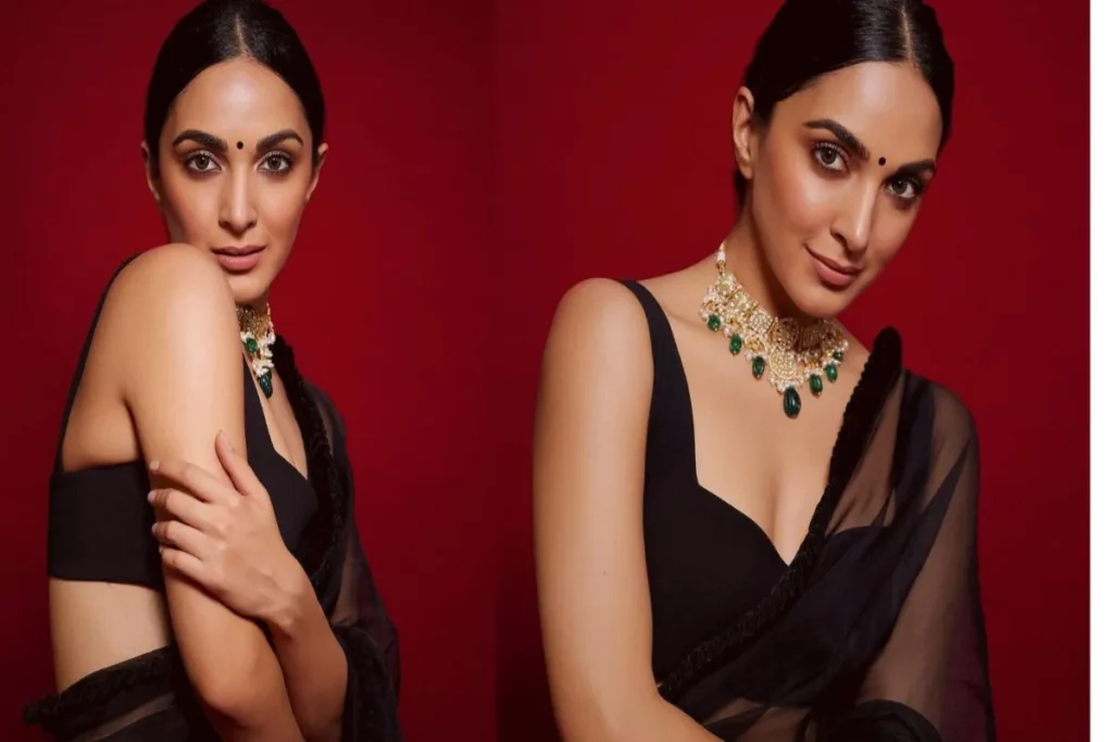 Kiara Advani in black saree