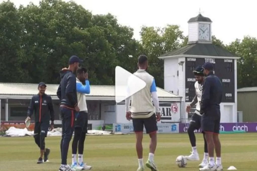 Video: Captain Rohit sweats in the nets in England, Virat is seen playing football, watch video