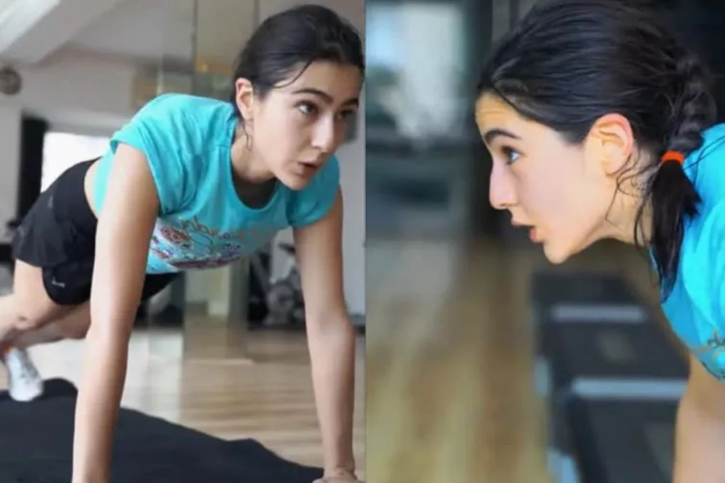 Sara Ali Khan hard workout