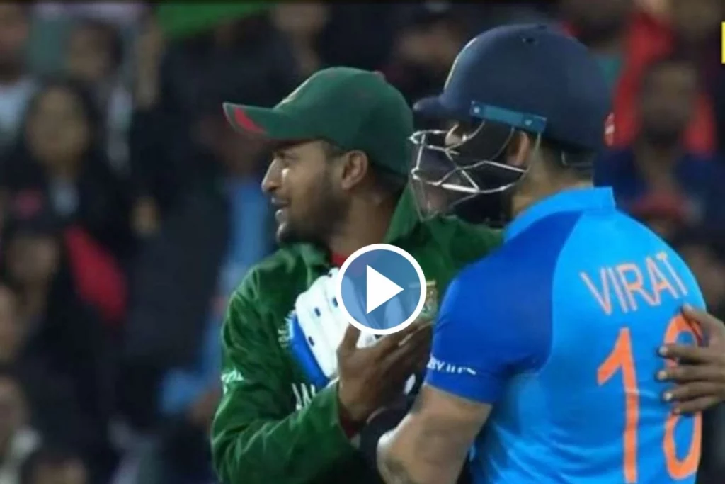 IND vs BAN T20 WC 2022 मैच के बीच 'NO Ball' को लेकर बहस करते नजर आए Virat Kohli और Shakib Al Hasan, देखें Video