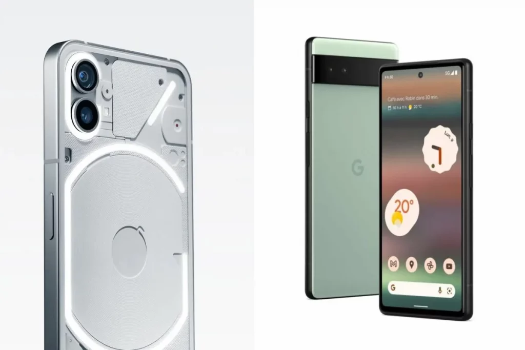 Nothing Phone 1 vs Google Pixel 6A